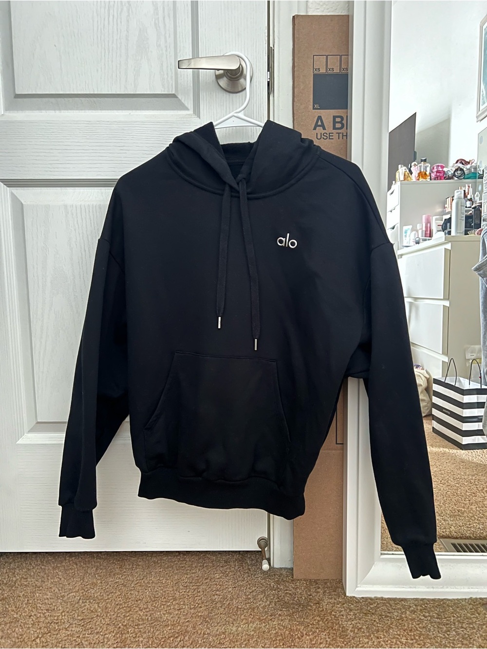 Alo Black Logo Hoodie